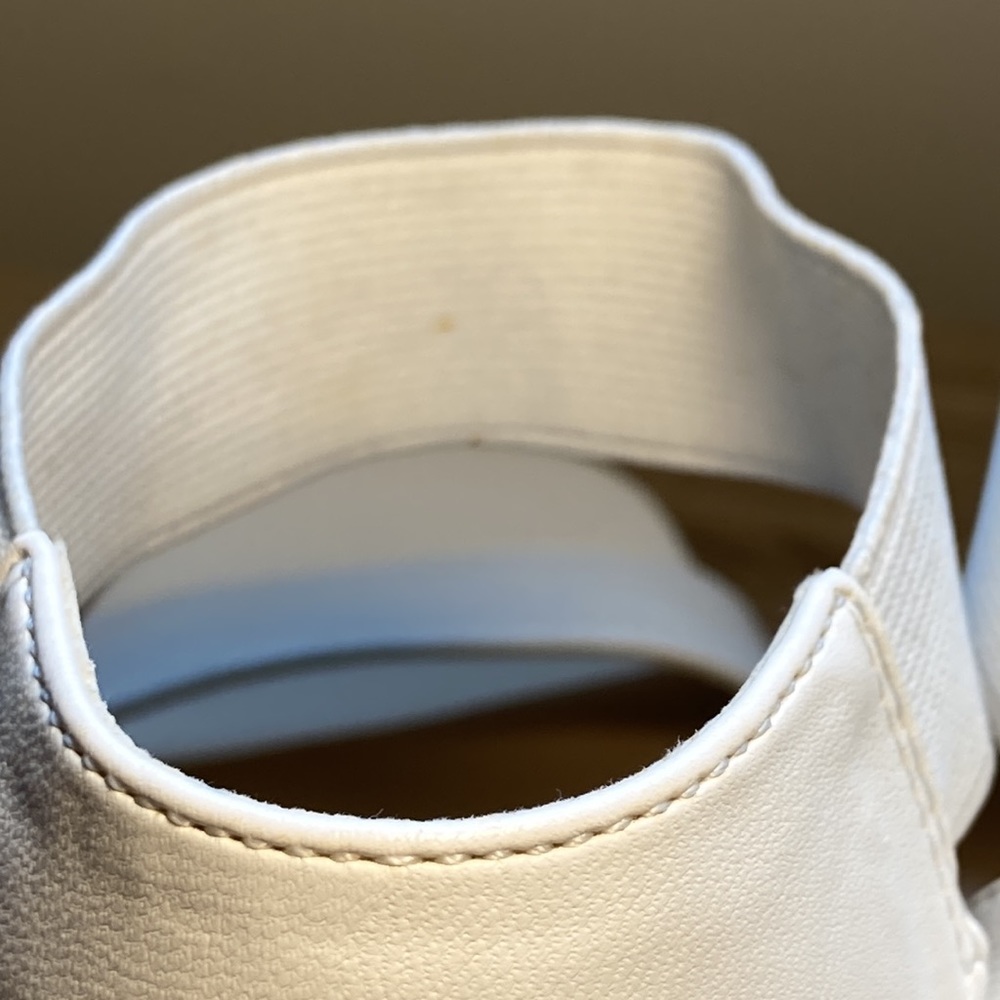 Steve Madden trapeze white block heel sandals 10 - Picture 11 of 13